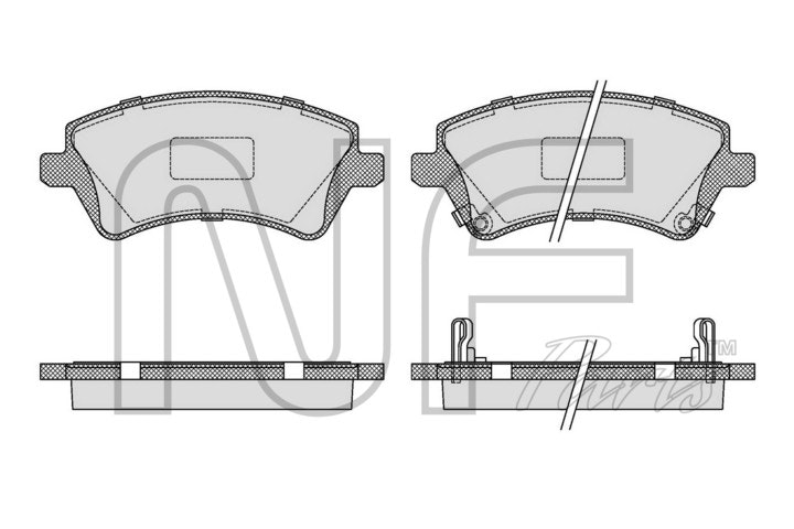 NF PARTS stabdžių trinkelių rinkinys, diskinis stabdys NF0017241